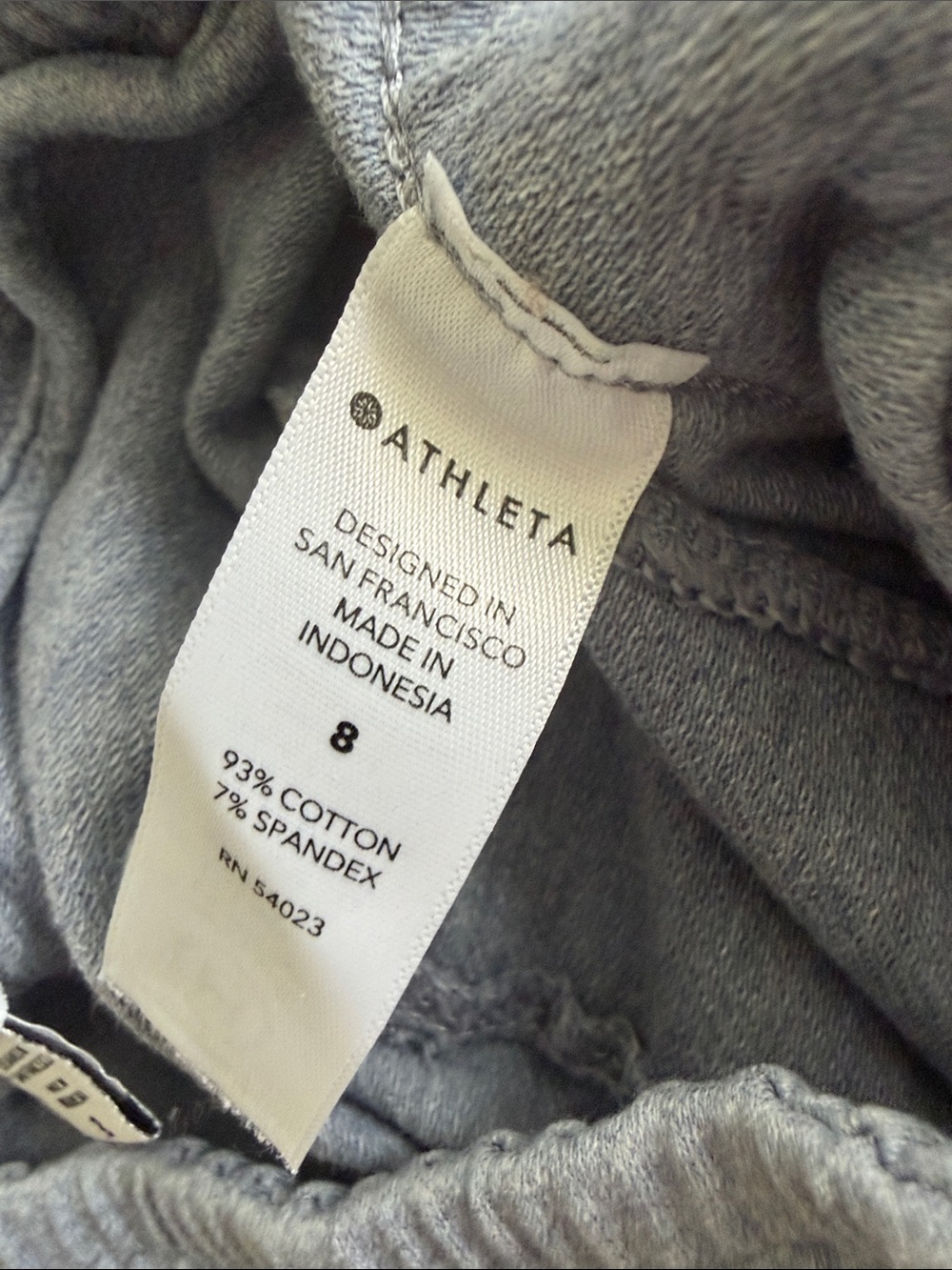 Athleta Farallon Blue Heathered Mid Rise Wide Leg Crop Size 8 - Picture 7 of 7